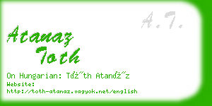 atanaz toth business card